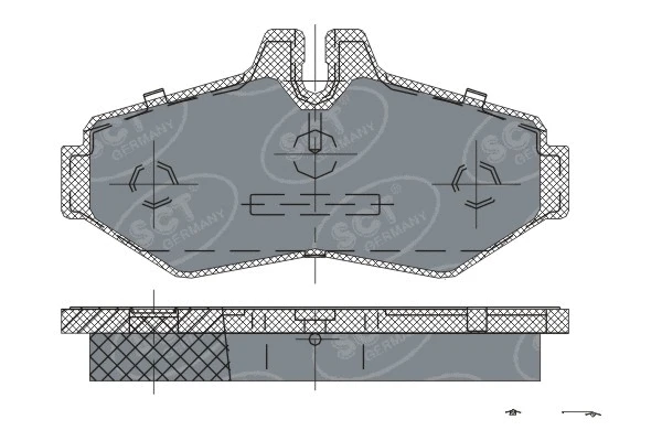 Kit de plaquettes de frein, frein à disque SCT - MANNOL SP 233 PR