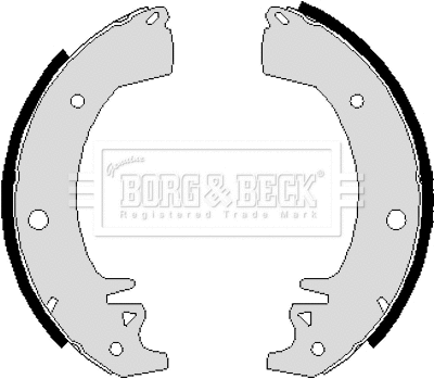 Jeu de mâchoires de frein BORG & BECK BBS6208