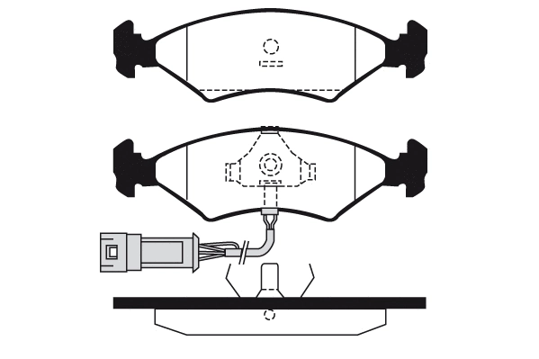 Kit de plaquettes de frein, frein à disque Technika 01061