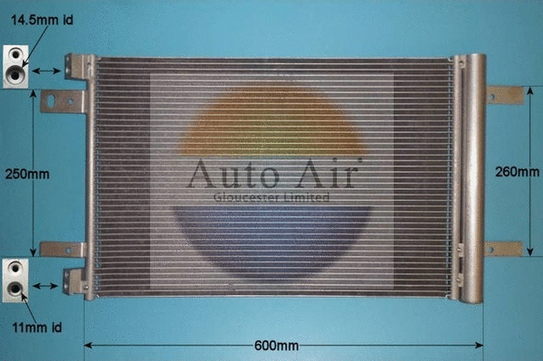 Condenseur, climatisation AUTO AIR GLOUCESTER 16-9632