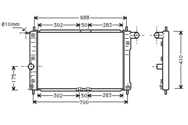 Radiateur, refroidissement du moteur ORDONEZ 2065125