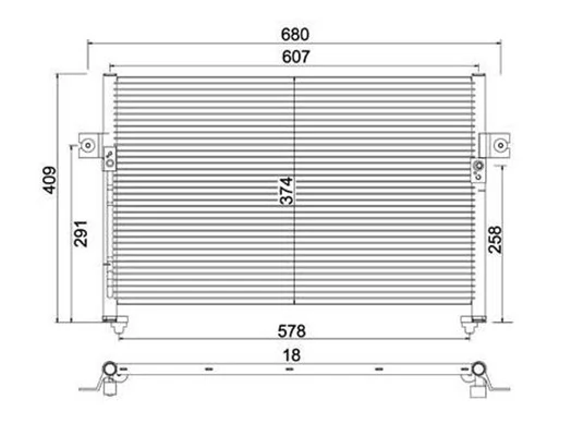 Condenseur, climatisation MAGNETI MARELLI 359003220810