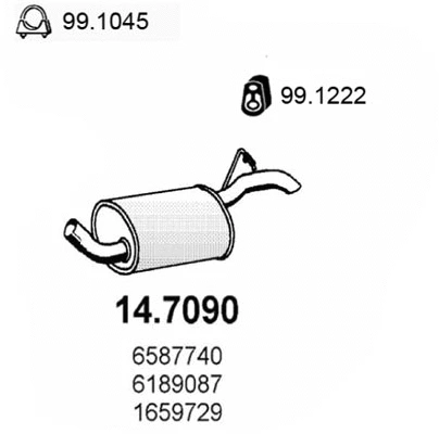 Silencieux arrière ASSO 14.7090