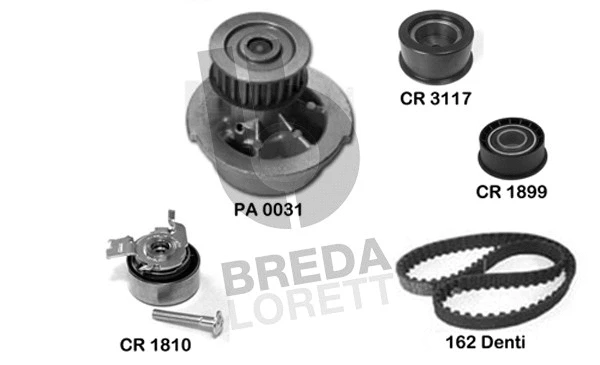 Pompe à eau + kit de courroie crantée BREDA LORETT KPA0365B