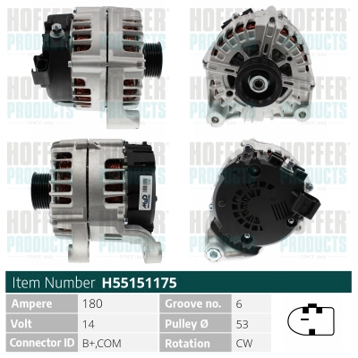 Alternateur HOFFER H55151175