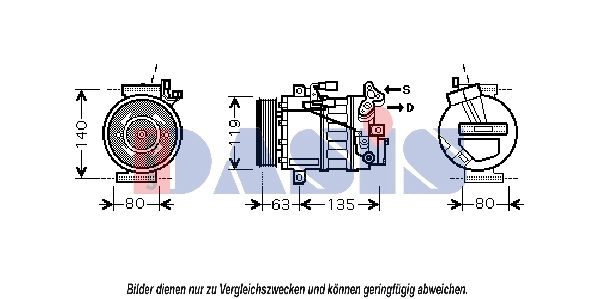 Compresseur, climatisation AKS DASIS 851878N