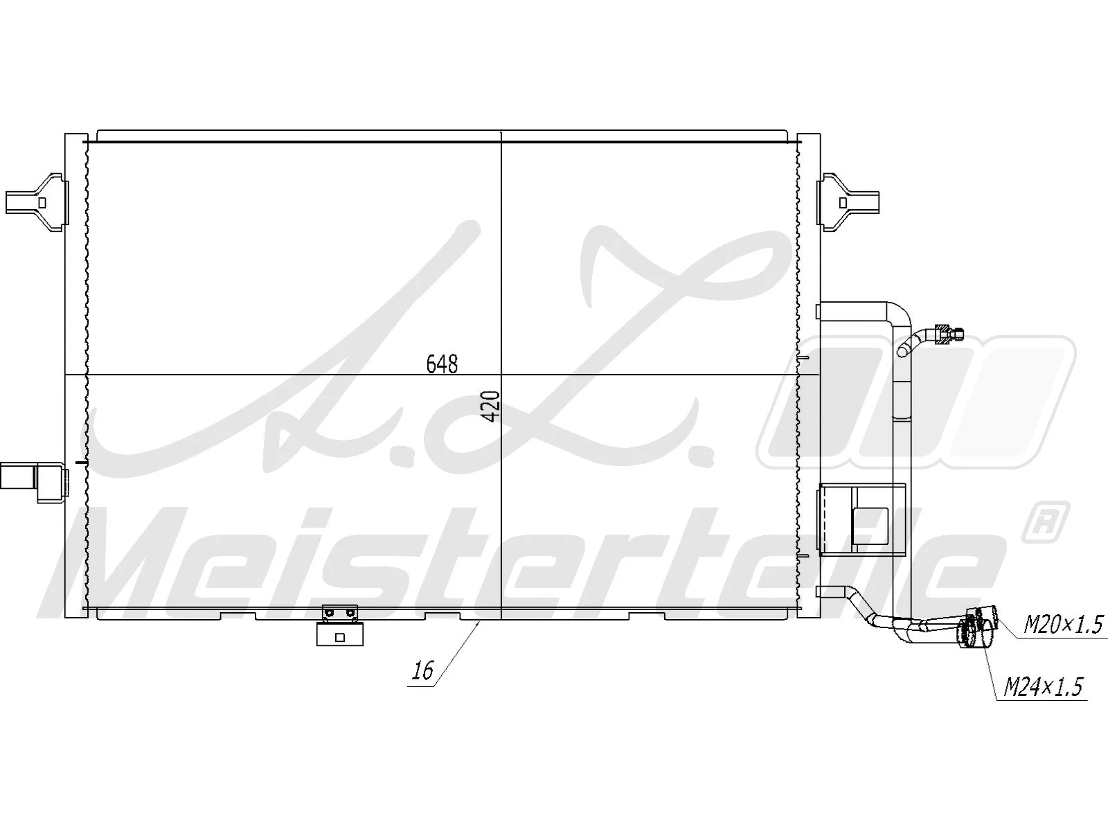 Condenseur, climatisation A.Z. Meisterteile AZMT-45-030-1350