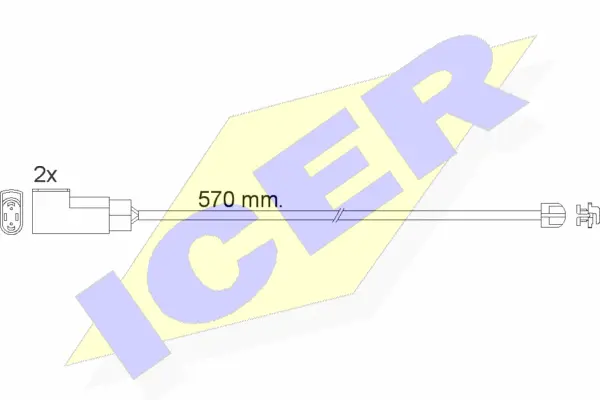Contact d'avertissement, usure des plaquettes de frein ICER 610463 E C