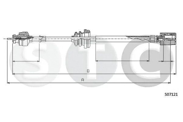 Câble flexible de commande de compteur STC T481231