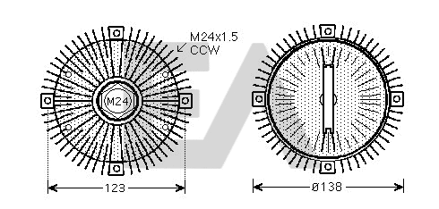 Roue du souffleur, refroidissement du moteur EACLIMA 35C07D01