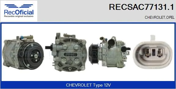 Compresseur, climatisation RECOFICIAL RECSAC77131.1
