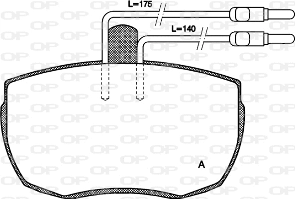 Kit de plaquettes de frein, frein à disque OPEN PARTS BPA0056.04
