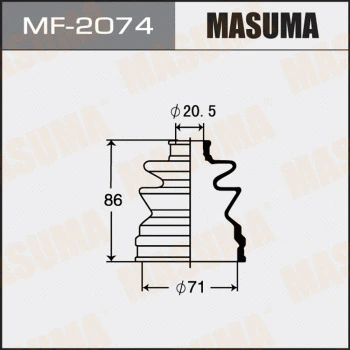 Jeu de joints-soufflets, arbre de commande MASUMA MF-2074