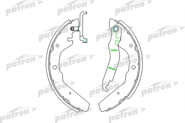 Jeu de mâchoires de frein PATRON PSP174