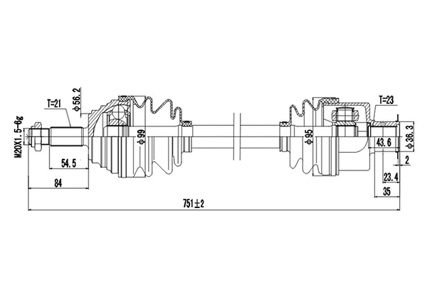 Arbre de transmission DYNAMATRIX DDS250035