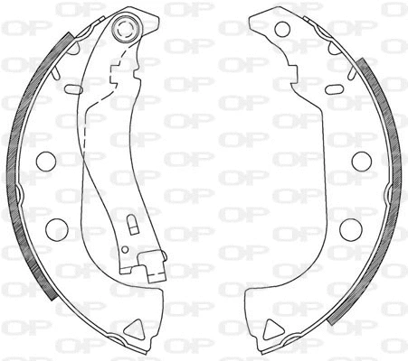 Jeu de mâchoires de frein OPEN PARTS BSA2092.00