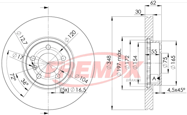Disque de frein FREMAX BD-1986