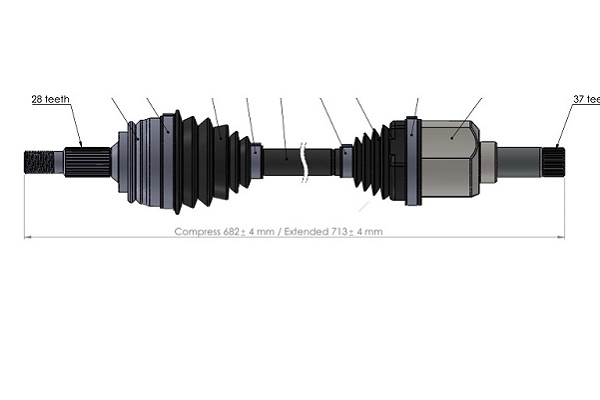 Arbre de transmission SERCORE 221802