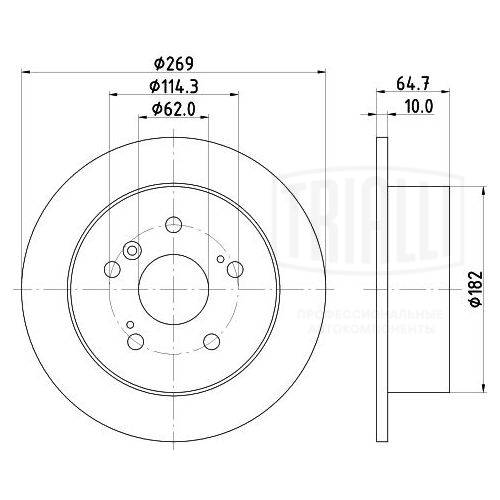 Disque de frein TRIALLI DF 190322