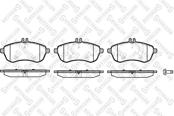 Kit de plaquettes de frein, frein à disque STELLOX 1312 000-SX