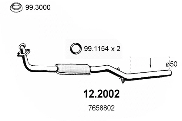 Silencieux avant ASSO 12.2002