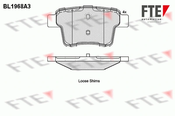 Kit de plaquettes de frein, frein à disque FTE 9010551