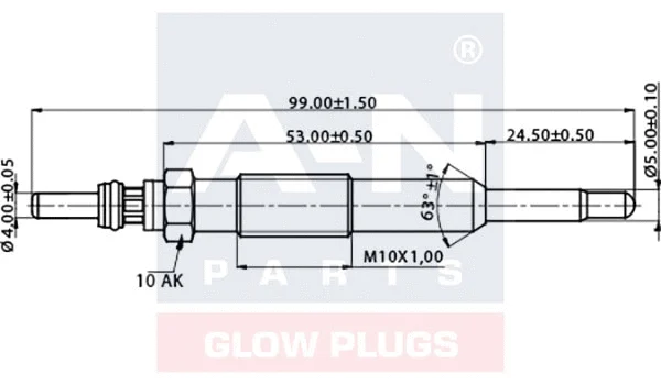 Bougie de préchauffage A-N PARTS A-N099375