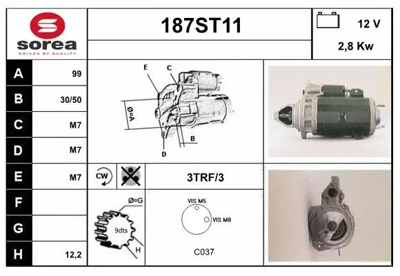 Démarreur STARTCAR 187ST11