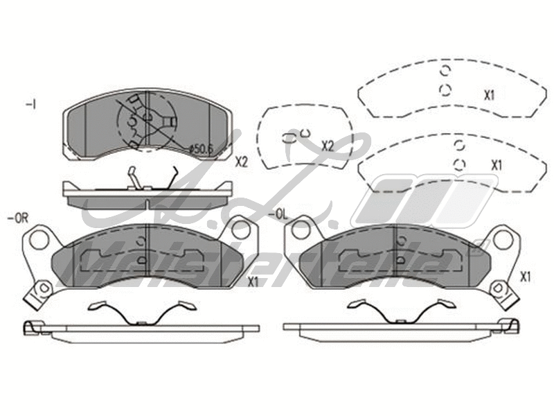 Kit de plaquettes de frein, frein à disque A.Z. Meisterteile AZMT-44-022-2499