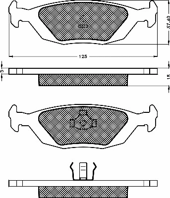 Kit de plaquettes de frein, frein à disque BSF 10460