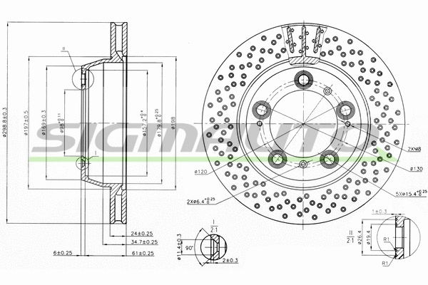 Disque de frein SIGMAUTO DBC012V