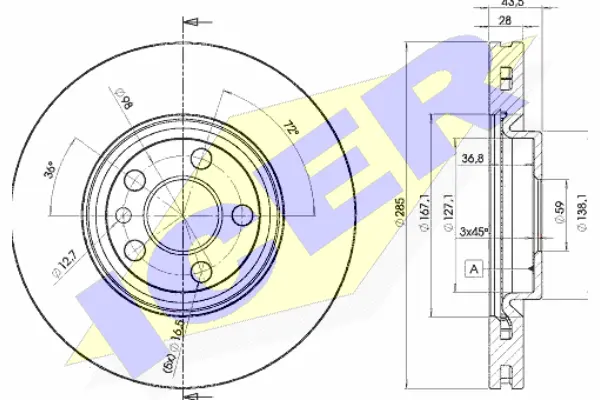 Disque de frein ICER 78BD4678-2