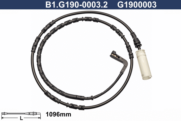Contact d'avertissement, usure des plaquettes de frein GALFER B1.G190-0003.2