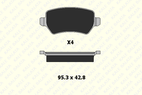 Kit de plaquettes de frein, frein à disque KALE 23417 152 04