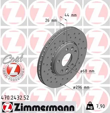 Disque de frein ZIMMERMANN 470.2432.52