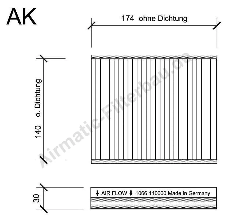 Filtre, air de l'habitacle AIRMATIC Filterbau IF1066S
