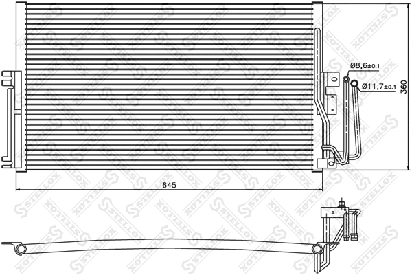 Condenseur, climatisation STELLOX 10-45008-SX