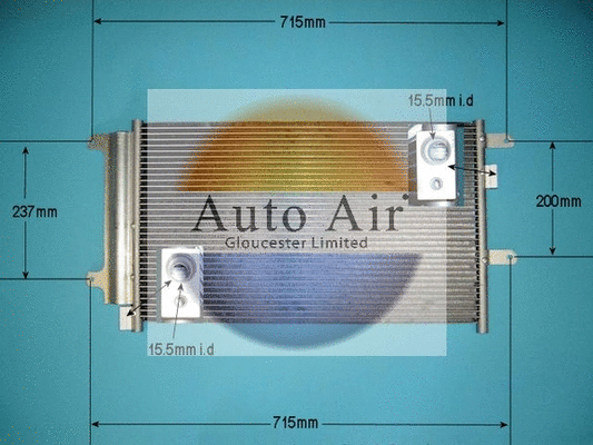 Condenseur, climatisation AUTO AIR GLOUCESTER 16-9935