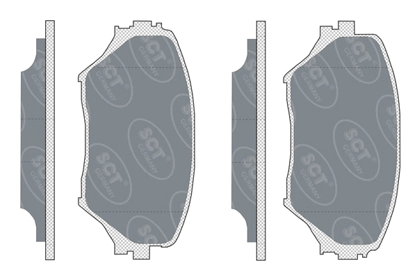 Kit de plaquettes de frein, frein à disque SCT - MANNOL SP 308 PR