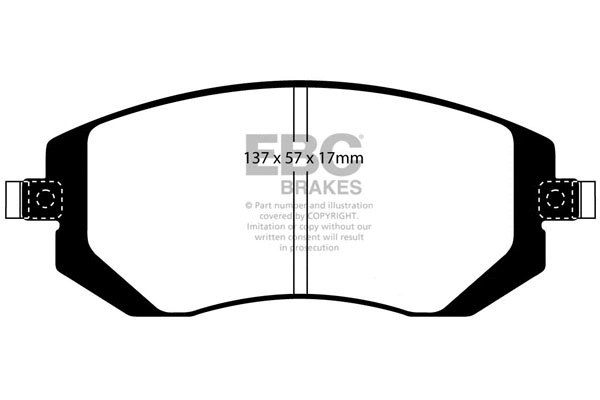 Kit de plaquettes de frein, frein à disque EBC Brakes DP21661