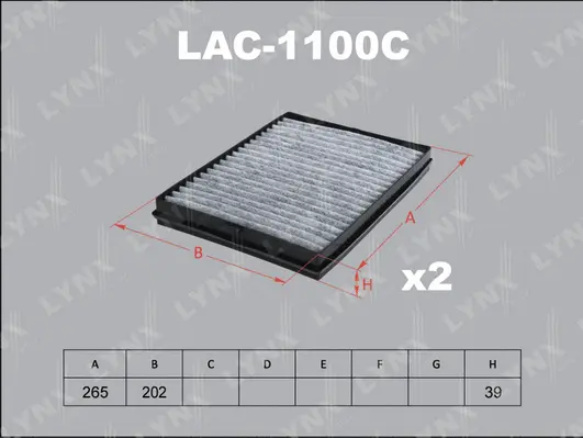 Filtre, air de l'habitacle LYNXAUTO LAC-1100C