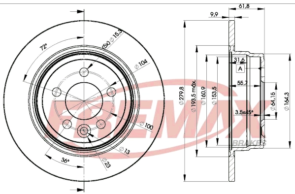 Disque de frein FREMAX BD-0847