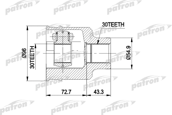 Jeu de joints, arbre de transmission PATRON PCV5001