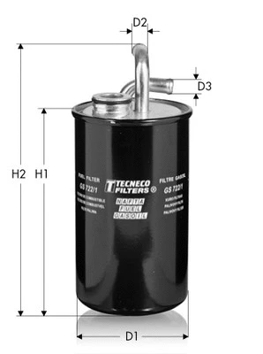 Filtre à carburant TECNECO FILTERS GS722/1