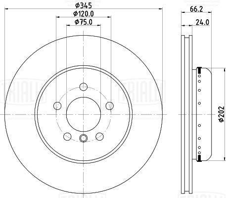 Disque de frein TRIALLI DF 210216