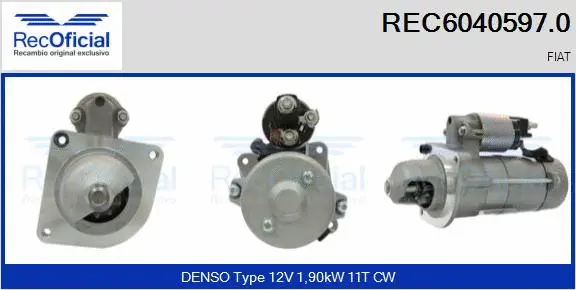 Démarreur RECOFICIAL REC6040597.0