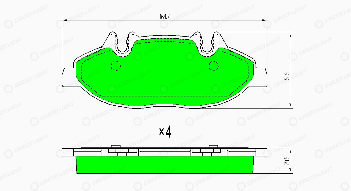 Kit de plaquettes de frein, frein à disque Automotive Adriado GLBP0262