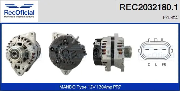 Alternateur RECOFICIAL REC2032180.1