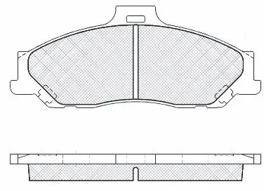 Kit de plaquettes de frein, frein à disque FIT FP1374
