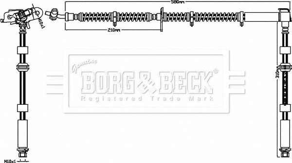 Flexible de frein BORG & BECK BBH8016